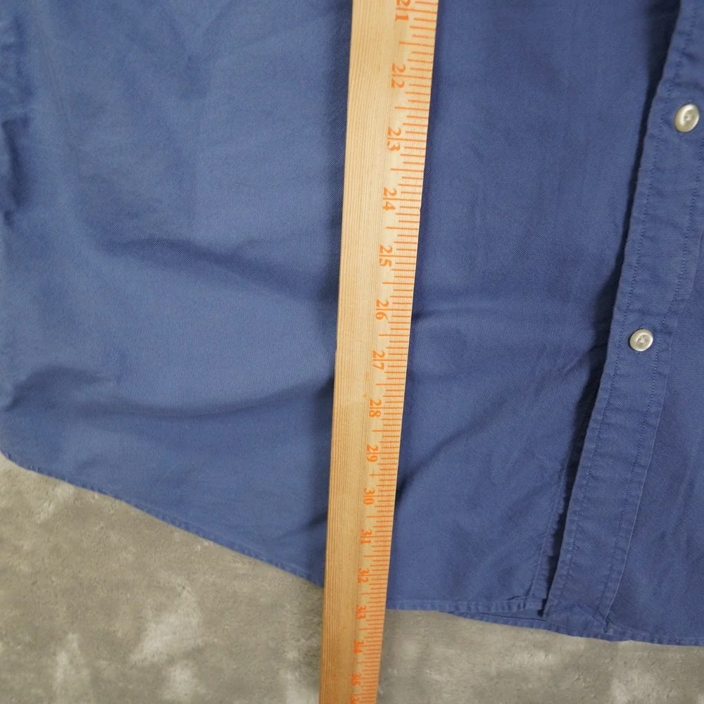Ralph Lauren Classic Fit Button Up Shirt Men's XXL Blue Preppy Old Money